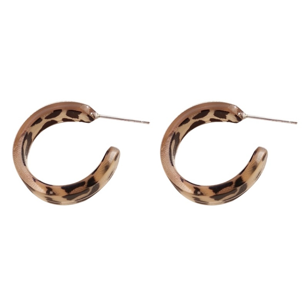 💙💕💕Last one Leopard Acrylic Hoops Earrings - Picture 9 of 11
